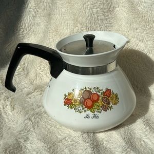 Vintage 1970’s Corning Ware Spice of Life Le Thé (Tea) 6 Cup Teapot
